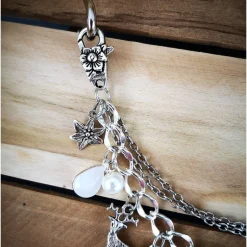 Trachtenschmuck|Tinas Schmucktruhe Charivari Kette fürs Dirndl,  Dirnd- Schmuck, Accessoire, Fest ,Trachten, Hochzeit, weiß-smaragd