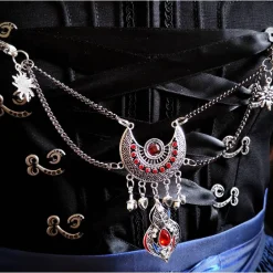 Best Charivari Kette fürs Dirndl,  Dirnd- Schmuck,  rot Trachtenschmuck