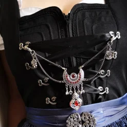 Best Charivari Kette fürs Dirndl,  Dirnd- Schmuck,  rot Trachtenschmuck
