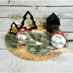 Discount Christbaumkugel | Babys erstes Weihnachten | First Christmas | Weihnachtskugel 8 cm personalisiert | Geschenk Baumschmuck Personalisierbar