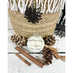 New Christbaumkugel | Mama Papa Oma Opa | unvergessen | Andenken Erinnerung Verstorbene | unvergessen | Weihnachtskugel 8 cm Baumschmuck Personalisierbar