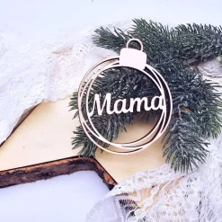 Geschenkeanhänger|Zauberhaft & Wunderbar Christbaumkugel aus Holz personalisierbar | Geschenkanhänger Weihnachten | Weihnachtskugel personalisiert