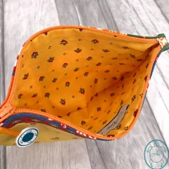 Sale Clutch, flache Kosmetiktasche, Täschchen, Patchwork Federmäppchen