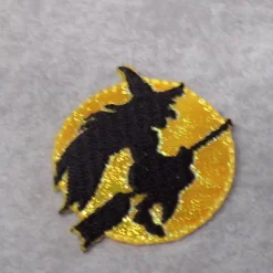 Hot Coole Hexenpatch – Runder, irisierender Aufnäher zum Aufbügeln, Applikation Ø 3,4 cm Accessoires