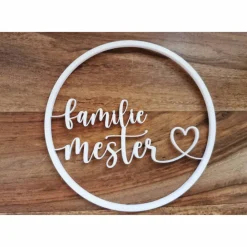 Best 3D Deko Ring individualisierbar mit 2 Namen oder Familie, Mr & Mrs ideal für Hochzeit, Taufe, Einzug, Umzug, Dekoration Hochzeitsgeschenke