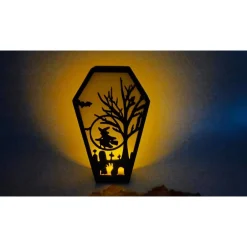 Best 3D Druck | Halloween Sarg Beleuchtet | Halloween Dekoartikel | Halloween 3D Druck | LED Kerze Beleuchtet | Lichtbild | V Deko Halloween