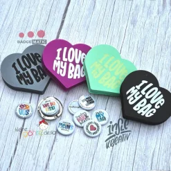 Best 3D Druck Herz-Buttonbox für Badgematic Taschenhalter – Individuell & Nachhaltig Geschenkverpackungen