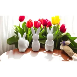 Outlet 3D Druck Osterhasen Minis | Minimalistische Hasen Figuren Weiß | Nachhaltiges PLA | Skandi Osterdeko Set Bruchsicher | Osterhasen