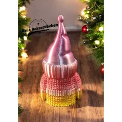 Weihnachtsdeko|Gisi's Dekostübchen 3D gedruckter Wichtel mit Woll Pullover