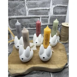 Osterkerzen|Martinas Bastelei 3D Osterhase als Stabkerzenhalter I Handgemacht I Osterdekoration I Deko I Kerze