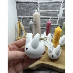 Osterkerzen|Martinas Bastelei 3D Osterhase als Stabkerzenhalter I Handgemacht I Osterdekoration I Deko I Kerze