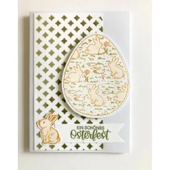 Clearance 3-D Osterkarte Umschlag "Ein schönes Osterfest" Häschen Handarbeit Osterkarten