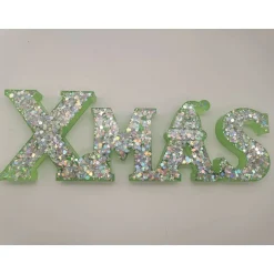 Weihnachtsdeko|CM Resin Design 3D Schriftzug XMAS Christmas Weihnachten Weihnachtsdekoration aus Resin Epoxidharz verschiedene Varianten Farben handgef