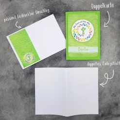 Dankeskarten|Reizvolle Karten und mehr Dankeskarte Kommunion - Mit Jesus auf dem Weg