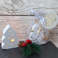 Clearance Deko Bäume mit Ballonlicht im Organzasäckchen ~ Lichtbäume ~ Weihnachtsbaum ~ Weihnachten Kerzen & Beleuchtung