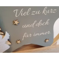 Sale Deko für Sternenkinder | Holzstern für Sternenkind | Erinnerung an verstorbenes Kind | Andenken Fehlgeburt Mutmacher