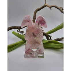 Clearance Deko Hase mit echten Blumen Rosa Osterhasen