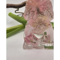 Clearance Deko Hase mit echten Blumen Rosa Osterhasen