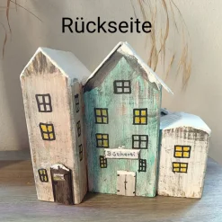 Online Deko Winterhäuser, Holz & bemalt Weihnachtsdeko