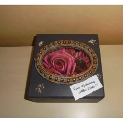Best Dekobox Schmuckbox aus Holz im Vintage Shabby Look – Geschenkverpackung & Aufbewahrung Geldgeschenke