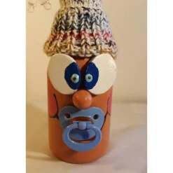 Best Dekofigur FLASCHENWICHTEL BLAU Geschenk zur Geburt Babyparty Taufe Babygeburtstag Geldgeschenk Geldgeschenke