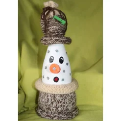 Clearance Dekofigur MURPHY Wichtel Upcycling Flasche Flaschenkunst Dekoration Collage Nikolausgeschenk Weihnachtsdeko Geldgeschenk Herbst
