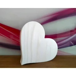 Online Dekoherz, weiß / Herz aus Holz / Holzherz Dekoration