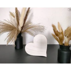 Online Dekoherz, weiß / Herz aus Holz / Holzherz Dekoration