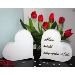 Online Dekoherz, weiß / Herz aus Holz / Holzherz Dekoration