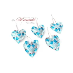 Best Dekoherzchen Set Geschenkanhänger Frühlingsdeko türkis Osterdeko