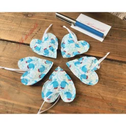 Best Dekoherzchen Set Geschenkanhänger Frühlingsdeko türkis Osterdeko