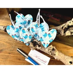 Best Dekoherzchen Set Geschenkanhänger Frühlingsdeko türkis Osterdeko