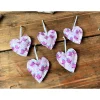 Best Dekoherzchen Set pink handgefertigt Herzdeko Osterdeko