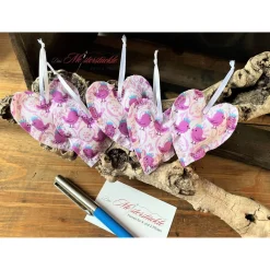 Best Dekoherzchen Set pink handgefertigt Herzdeko Osterdeko