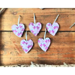 Best Dekoherzchen Set pink handgefertigt Herzdeko Osterdeko