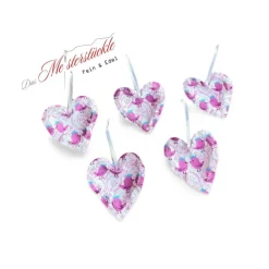 Best Dekoherzchen Set pink handgefertigt Herzdeko Osterdeko