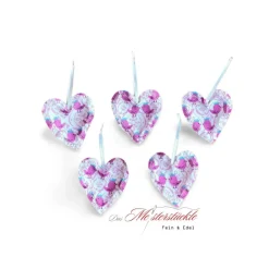 Best Dekoherzchen Set pink handgefertigt Herzdeko Osterdeko
