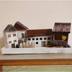 Clearance Deko-Holzhaus, "Bauerndorf" handbemalt Weihnachtsdeko