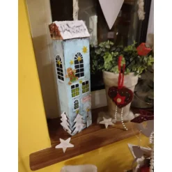 Weihnachtsdeko|GIDDIS FILZBOUTIQUE Deko-Holz-Weihnachtshaus, handbemalt