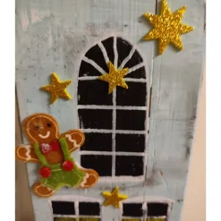 Weihnachtsdeko|GIDDIS FILZBOUTIQUE Deko-Holz-Weihnachtshaus, handbemalt