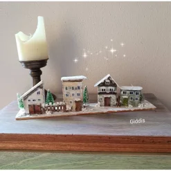 Online Deko-Holz-Winterdorf, handbemalt Weihnachtsdeko