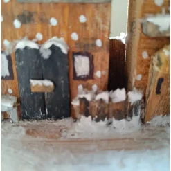 Clearance Deko-Holz-Winterhäuser, handbemalt Weihnachtsdeko