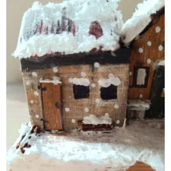 Clearance Deko-Holz-Winterhäuser, handbemalt Weihnachtsdeko