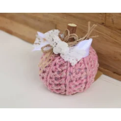 Herbst|DeinAccessoires Dekokürbis gehäkelt Wohndekoration Herbstdeko Tischdeko rosa