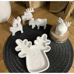 Discount Dekoration Dekotablett Figur Rentier Elche Geschenk Weihnachten Weihnachtsdekoration Deko Raysin Adventszeit Advent Weihnachtsdeko