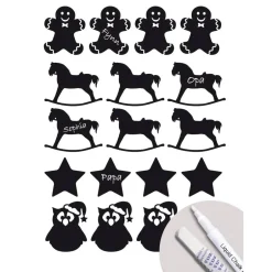 Sticker & Aufkleber|jamsstyle Dekorsticker, Namensschilder Etiketten Weihnachten,  18-teilig