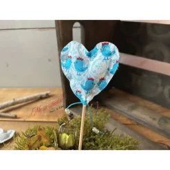 Dekoration|Das Meisterstückle Dekostecker Stoffherz Herzstecker bunt handgemacht