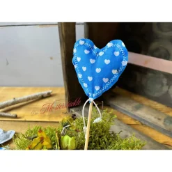 Dekoration|Das Meisterstückle Dekostecker Stoffherz Herzstecker bunt handgemacht