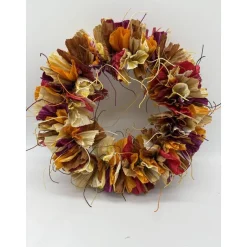 Herbst|Anemones Wollzauberei Der Herbst ist da! Blätterkranz aus finnischem Papiergarn in tollen, warmen Herbstfarben