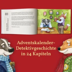Sale Detektivgeschichte Adventskalender für Kinder ab 8 Jahren, Adventskalenderbuch Krimi, A5, 56 Seiten, Recyclingpapier Adventskalender